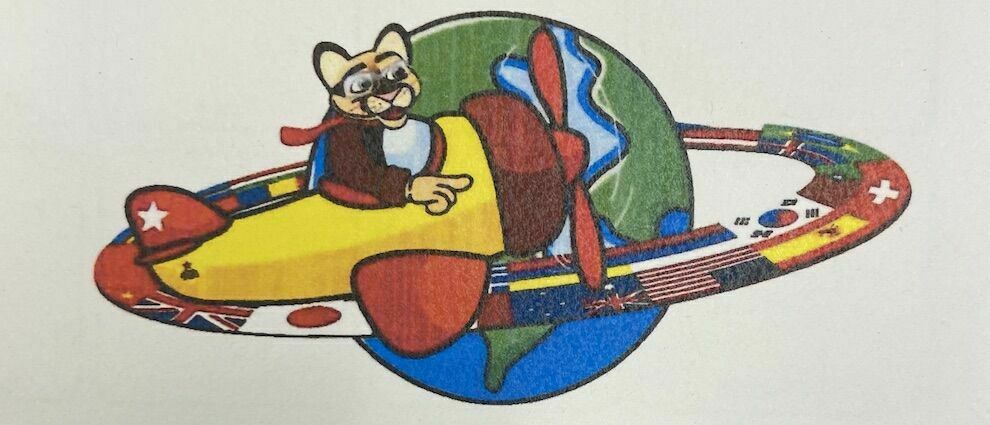 cougar flying around globe
