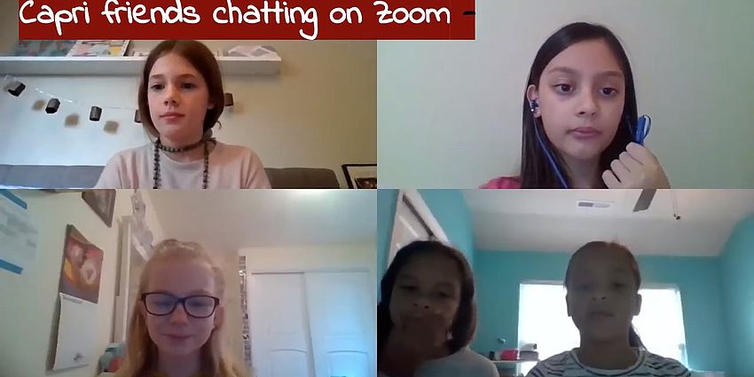 5 friends on zoom