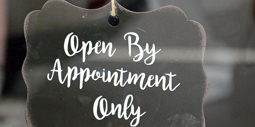 Appointment only sign
