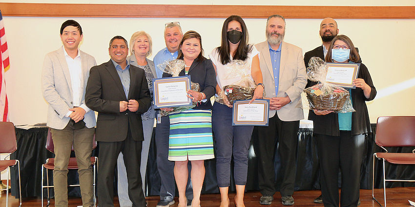 Board members and Dr. Viramontez with honorees