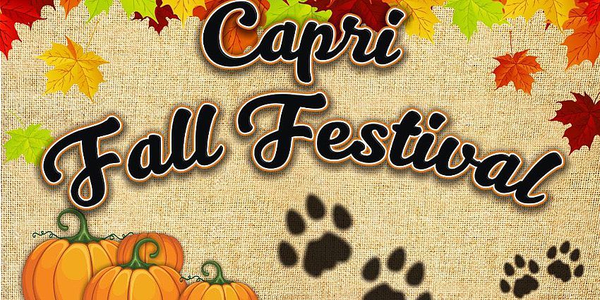 Flyer with pumpkins and leaves