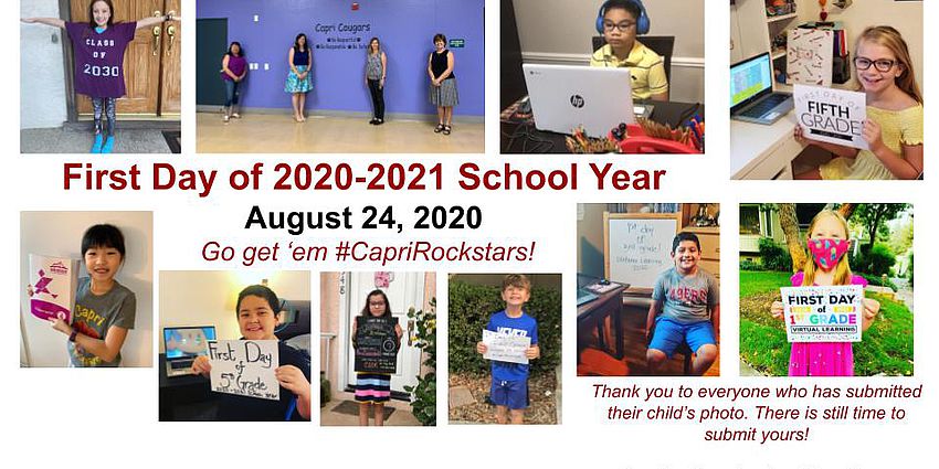 Collage of first day of school photos