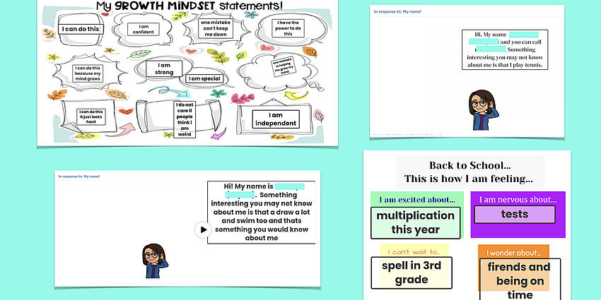 Collage of Seesaw assignments