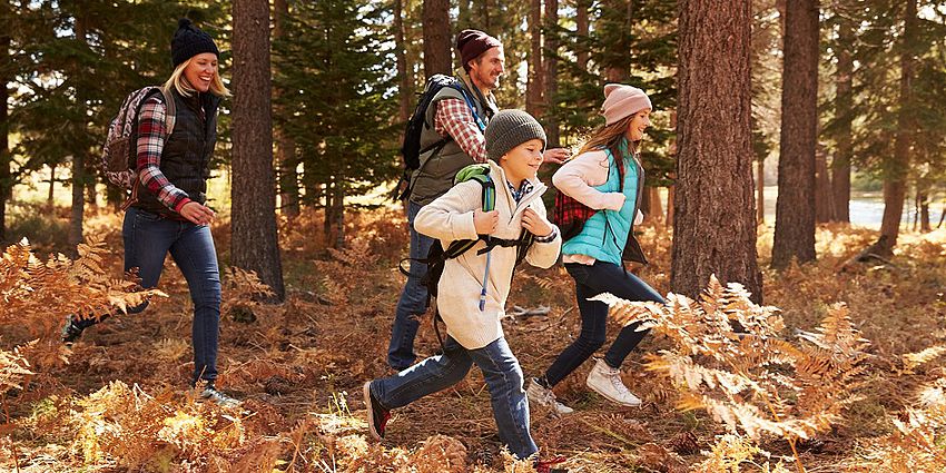 Family hiking