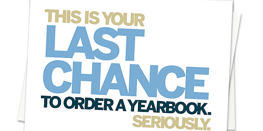 Last chance to order a yearbook