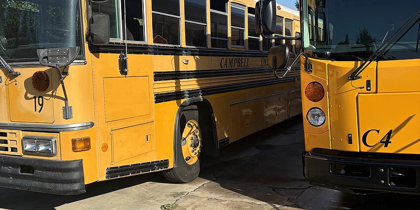 Two Campbell Union School District buses