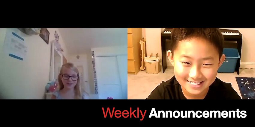 5th graders doing announcements