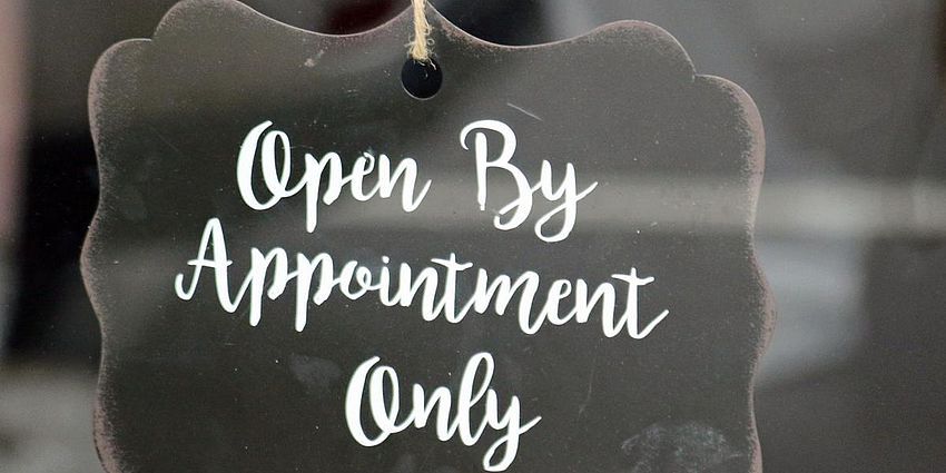 Appointment only sign