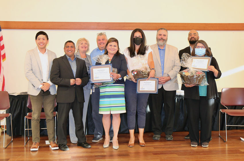 Board members and Dr. Viramontez with honorees