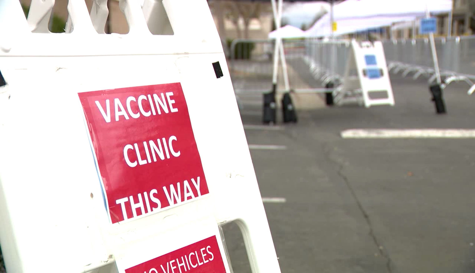 COVID-19 vaccination clinic sign