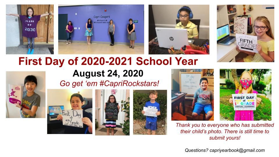 Collage of first day of school photos