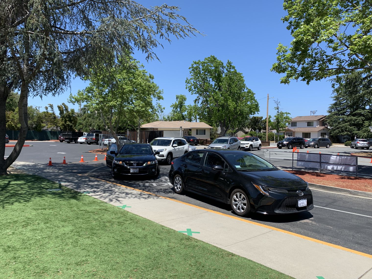 Cars during pick-up