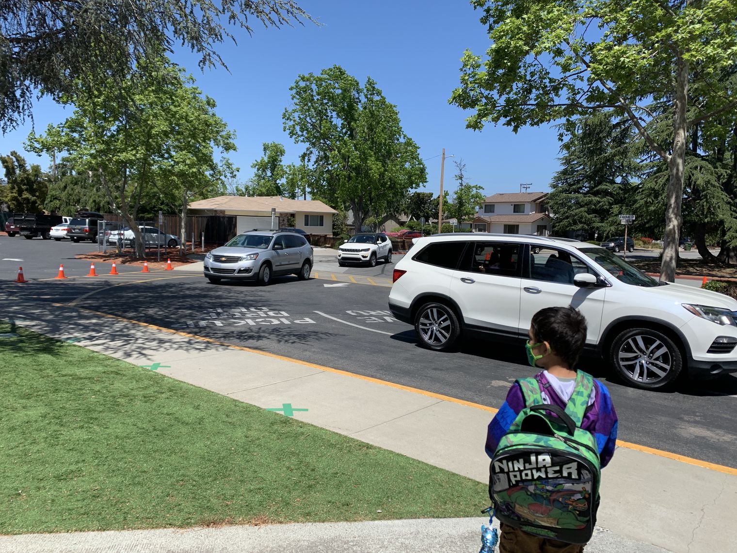 Student waiting for pickup