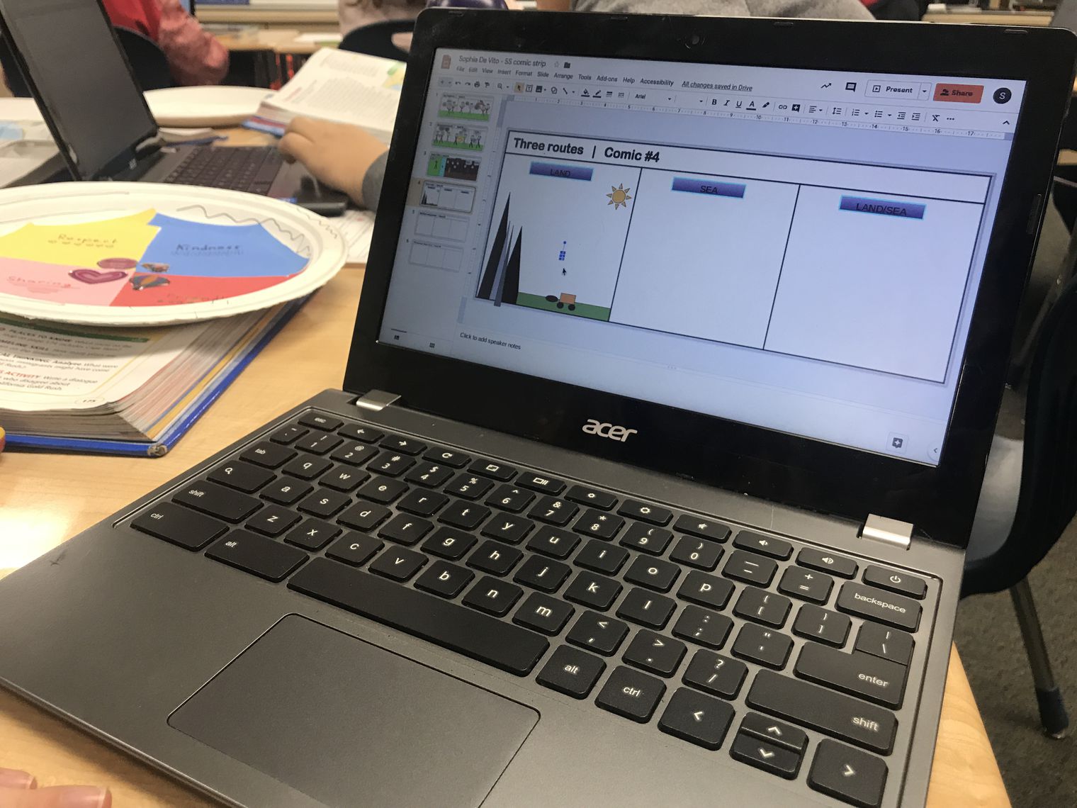 Computer screen showing comic stirp