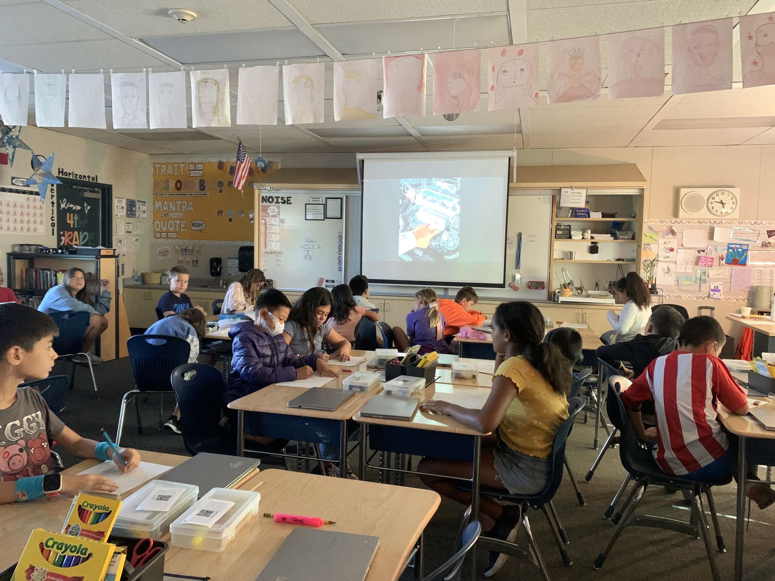 Students in a classroom 