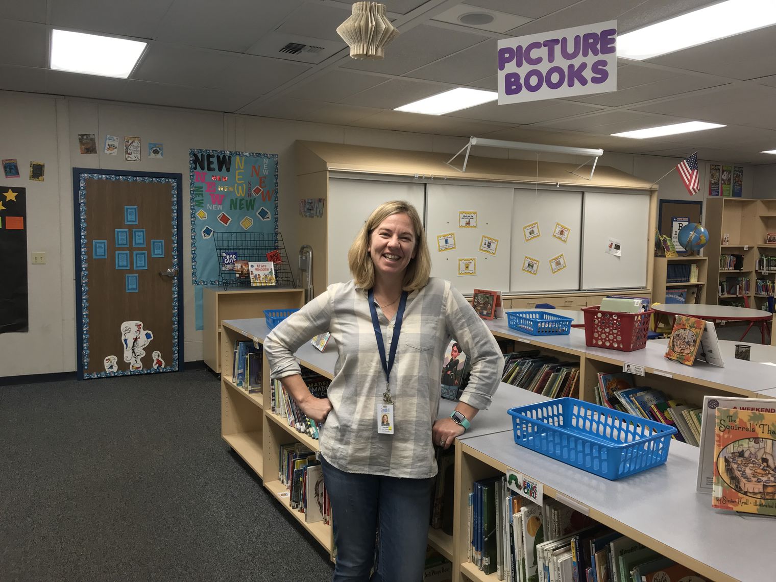 Librarian in the library