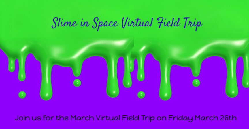 Green slime with a purple background