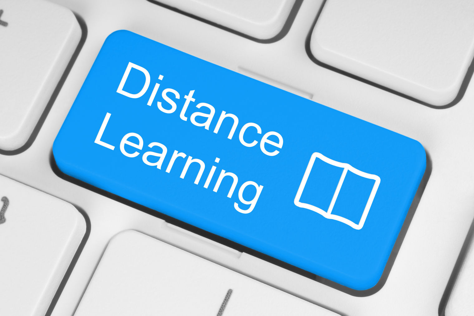 Computer keyboard with Distance Learning button