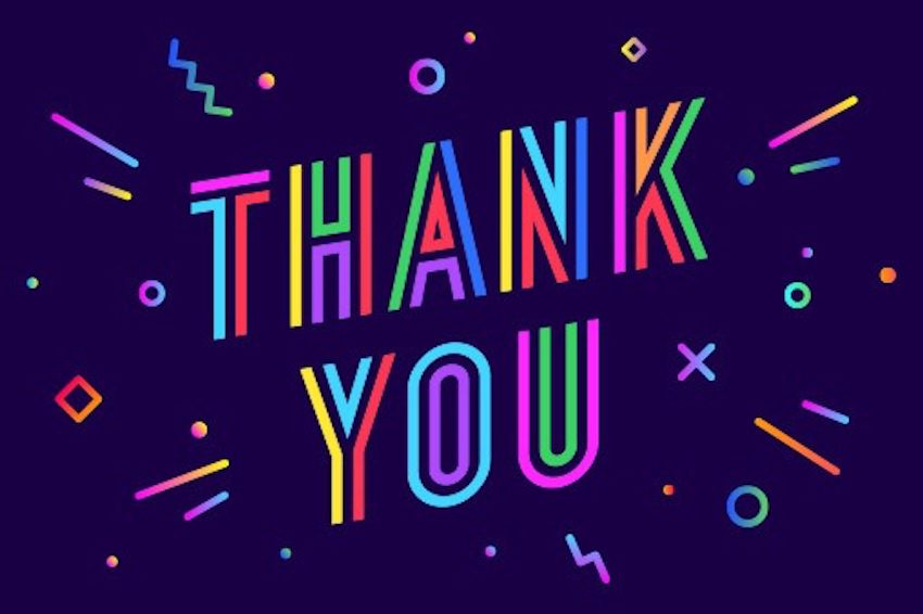 Thank you sign