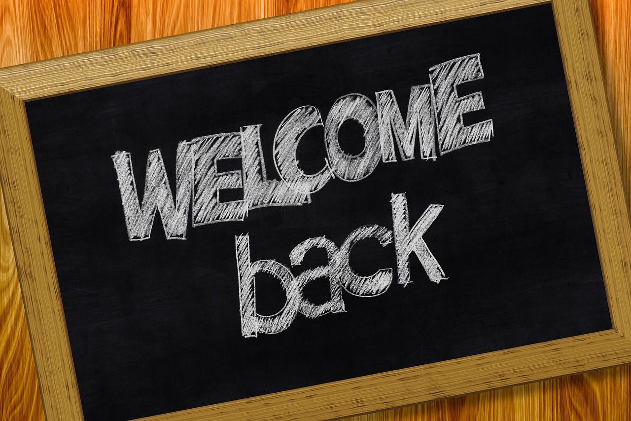 Welcome Back Sign