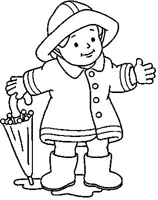 boy in rain coat