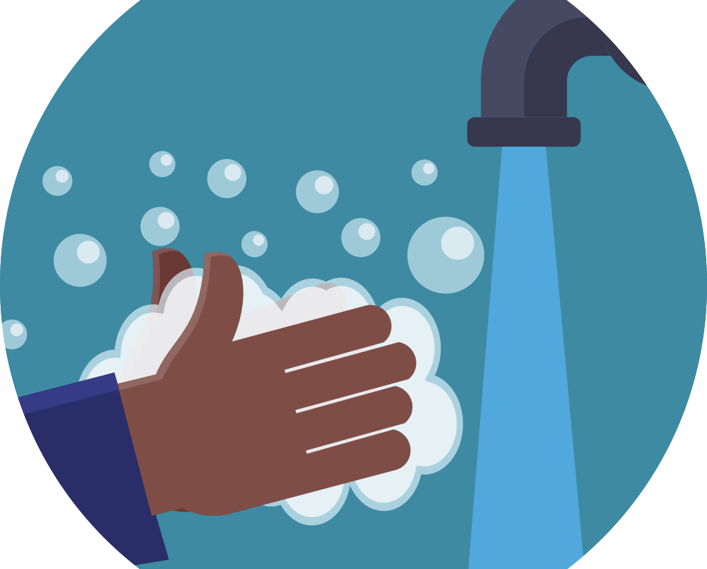 washing hands