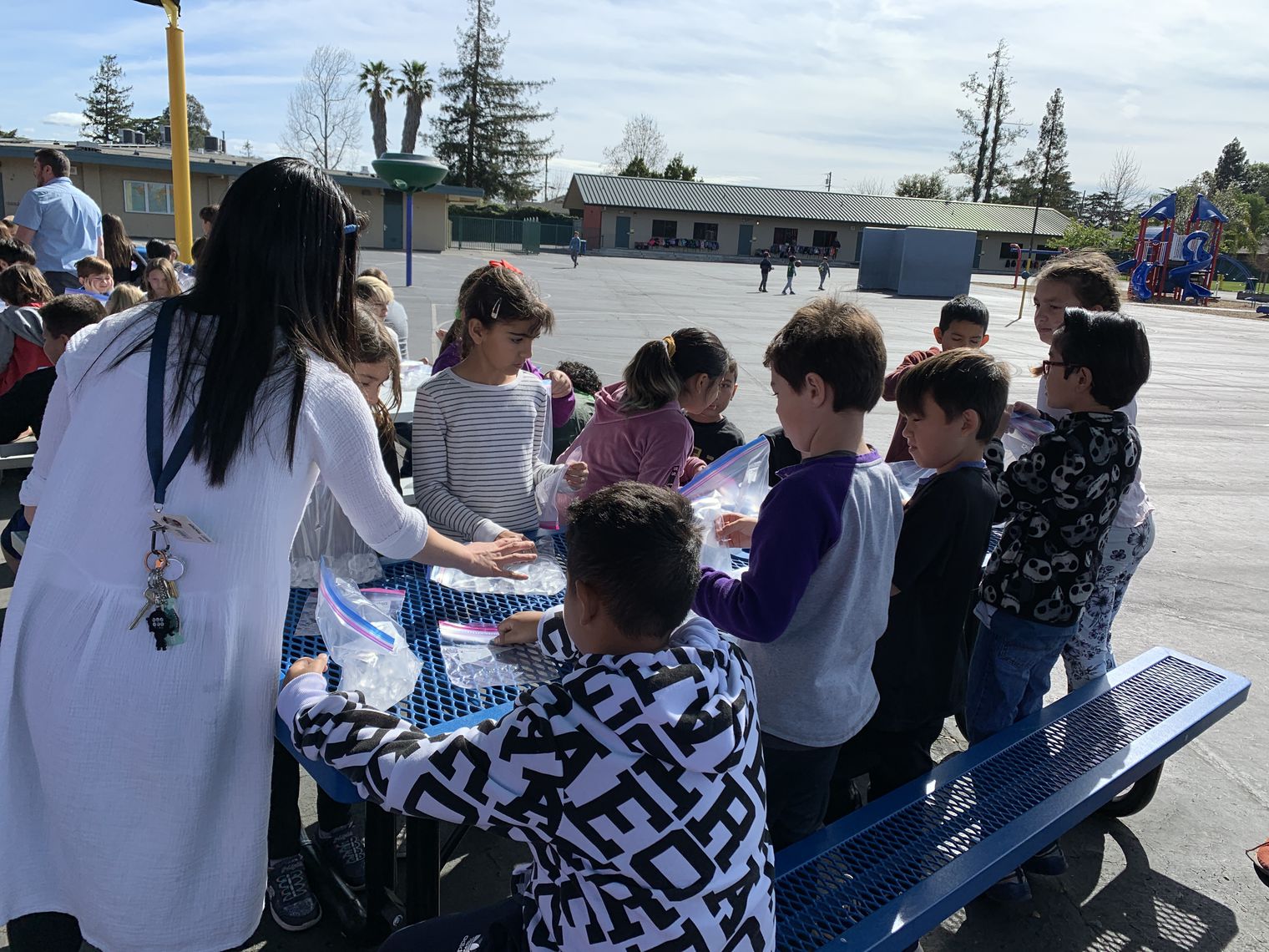 students making ice cream