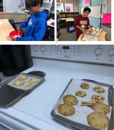 students making cookies