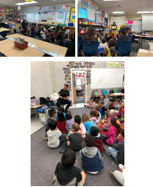 Students listening to readers